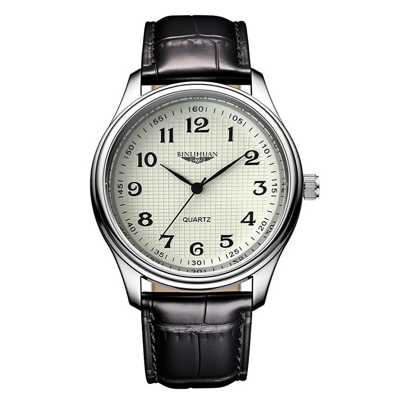 Aurexon Signature — Lyxklocka med Läderarmband och Presentask