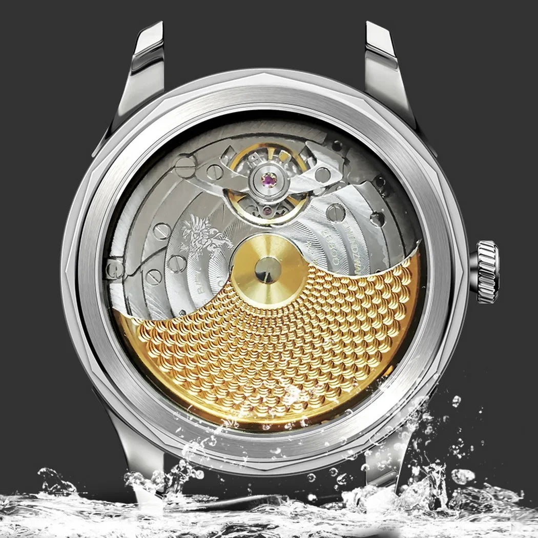 Aurexon Moon Phase — Automatisk Lyxklocka med Månfas och Safirkristall