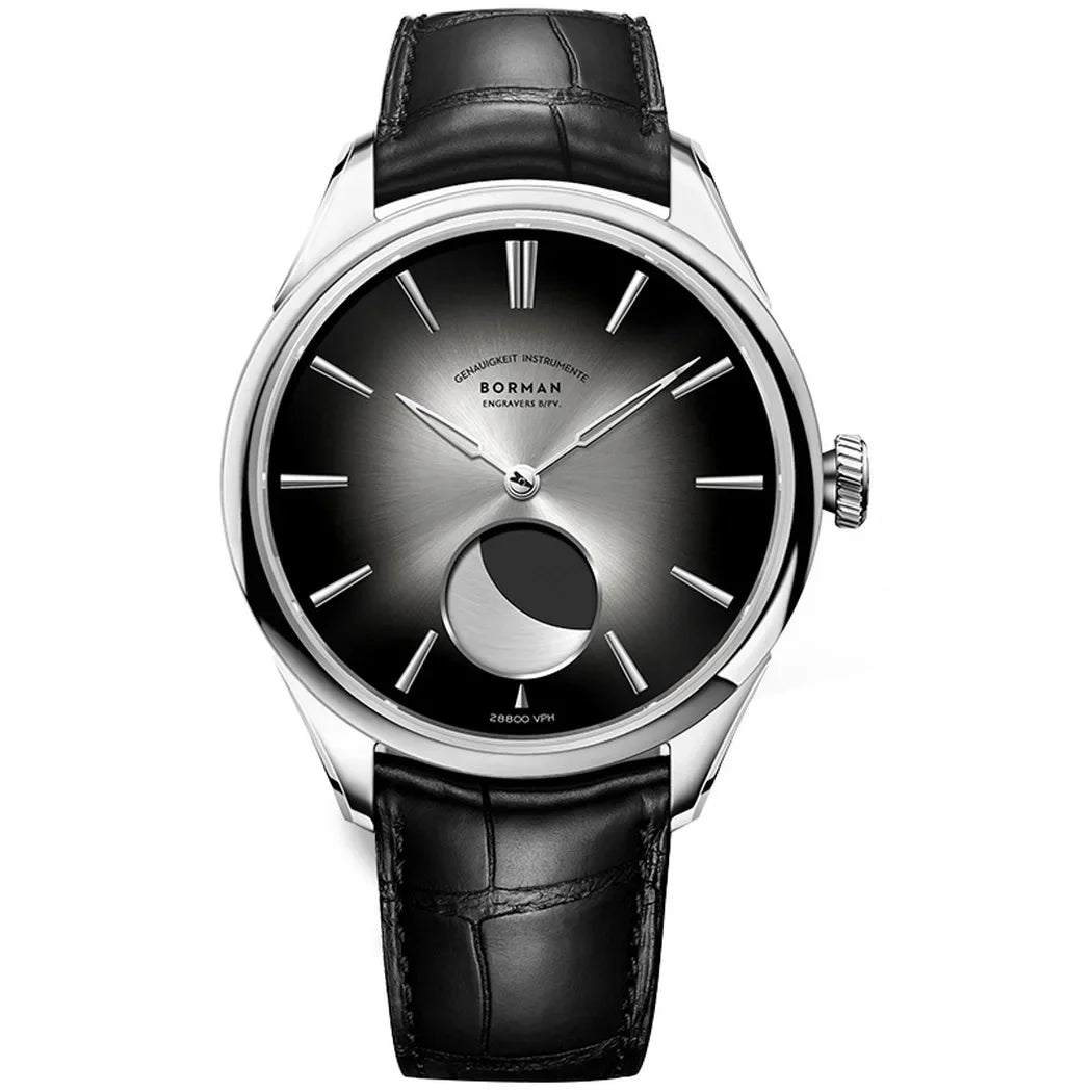 Aurexon Moon Phase — Automatisk Lyxklocka med Månfas och Safirkristall