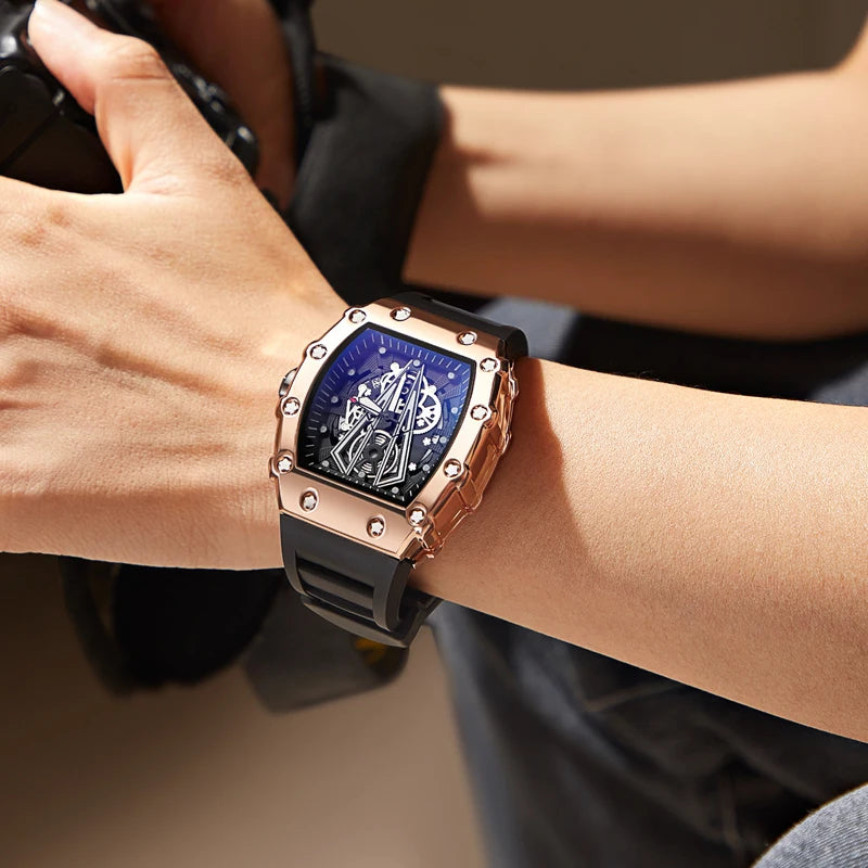 Aurexon Sport Luxe — Kvartsur med Silikonarmband och Lysande Urtavla