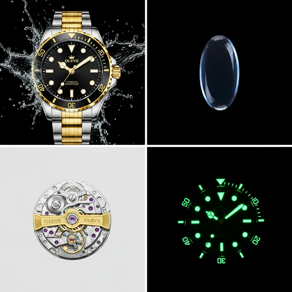 Aurexon Heritage — Automatisk Mekanisk Klocka med Datumdisplay
