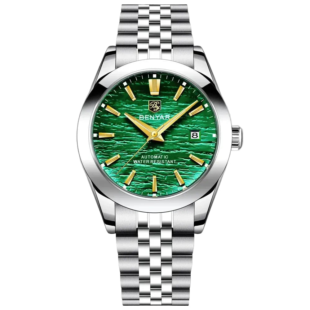 Aurexon Titan — Mekanisk Armbandsur med Rostfritt Stål Sportarmband