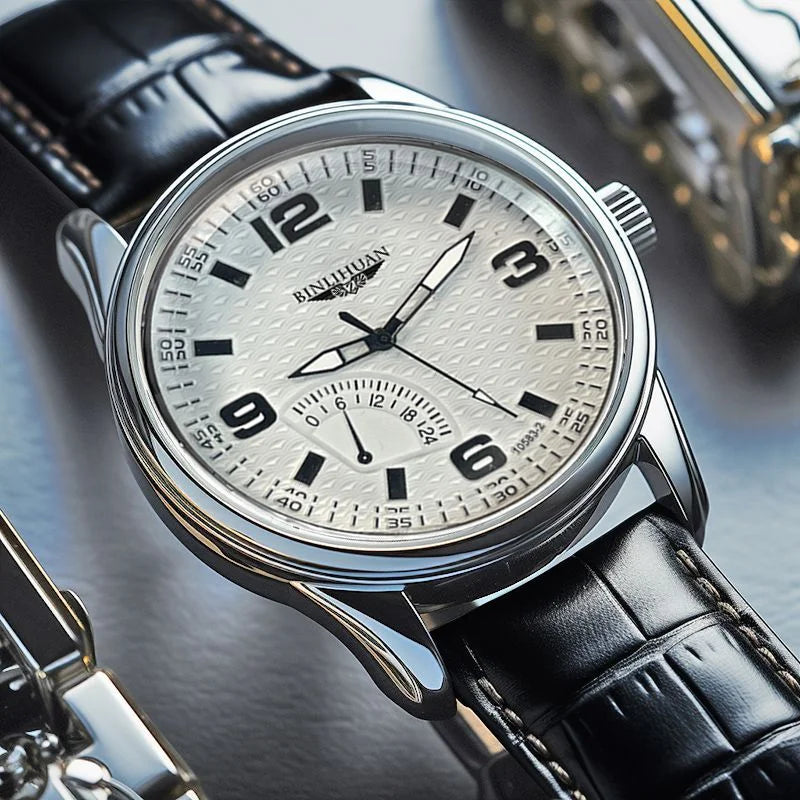 Aurexon Heritage — Klassisk Kvartsur med Läderarmband