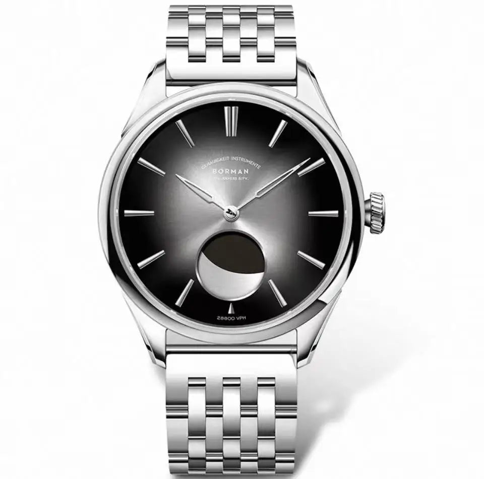 Aurexon Moon Phase — Automatisk Lyxklocka med Månfas och Safirkristall