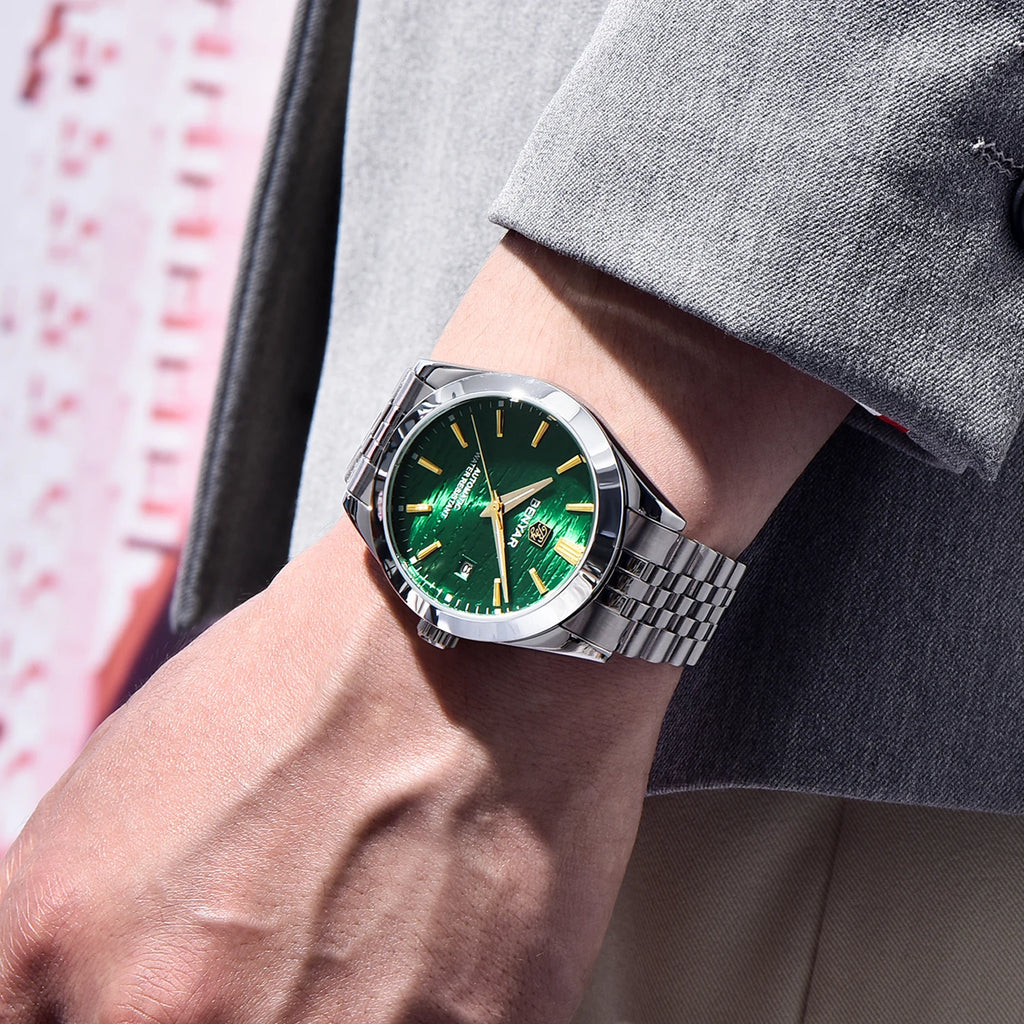 Aurexon Titan — Mekanisk Armbandsur med Rostfritt Stål Sportarmband