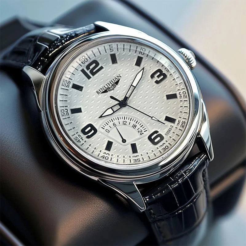 Aurexon Heritage — Klassisk Kvartsur med Läderarmband