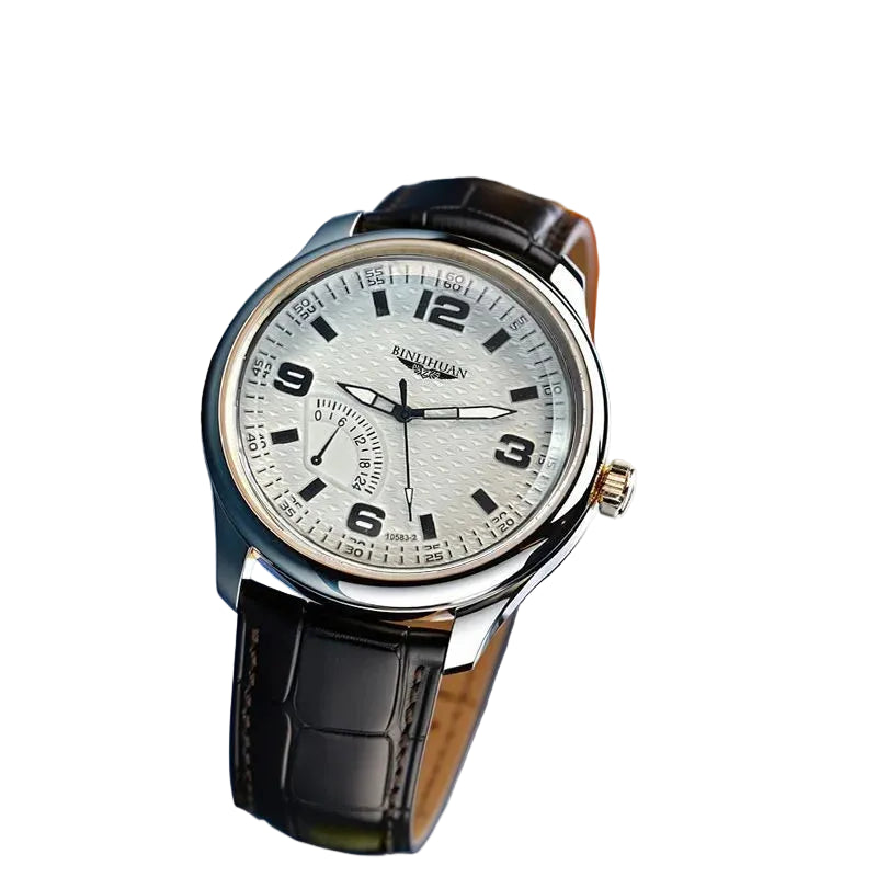 Aurexon Heritage — Klassisk Kvartsur med Läderarmband